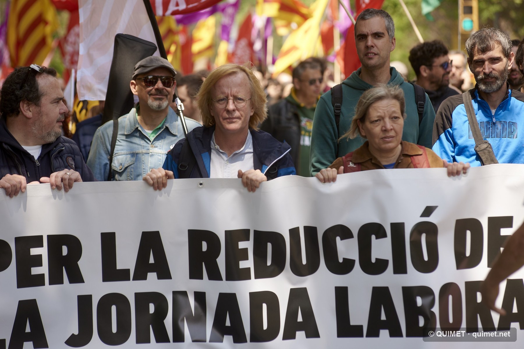 Manifestació per la reducció de la jornada laboral